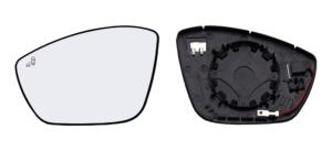Verre miroir gauche avec support degivrant avec système capteur depassement 4 épingle pour CITROEN C3 de 2016 à 2020, Neuf