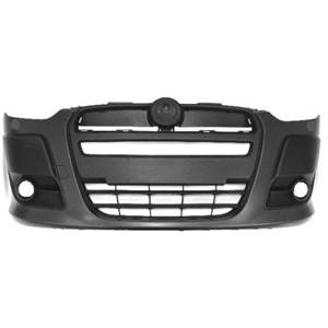 Pare-chocs avant avec trou antibrouillard à peindre avec bande gaufrée (aussi modèle cargo) pour FIAT DOBLO de 2010 à 2014, Neuf