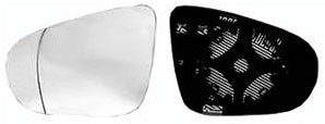 Verre miroir gauche asphérique degivrant avec support pour VOLKSWAGEN GOLF VI de 2008 à 2012, Neuf