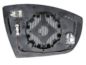 Verre miroir gauche asphérique degivrant avec support système capteur depassement pour FORD C-MAX de 2010 à 2015, Neuf