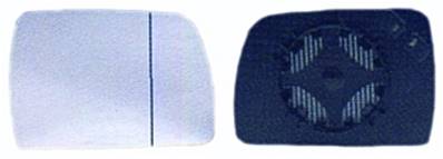 Verre miroir gauche asphérique degivrant avec support avec verre bleu. pour BMW X3 E83 de 2004 à 2006, Neuf