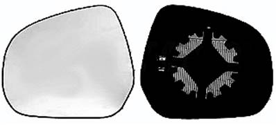 Verre miroir gauche degivrant avec support pour OPEL AGILA depuis 2008, Neuf