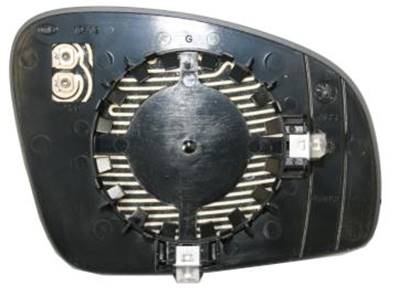 Verre miroir gauche asphérique degivrant avec support pour SKODA FABIA de 2007 à 2010, Neuf