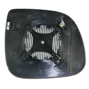 Verre miroir gauche asphérique degivrant avec support base 84 mm. pour VOLKSWAGEN TRANSPORTER TYP5 de 2009 à 2014, Neuf