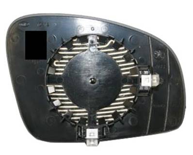 Verre miroir gauche asphérique avec support pour SKODA FABIA de 2007 à 2010, Neuf