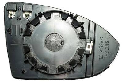 Verre miroir gauche asphérique degivrant avec support pour VOLKSWAGEN GOLF VII de 2012 à 2016, Neuf