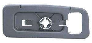 Verre miroir gauche inférieur degivrant avec support avec attaque rond modèle 1/09> pour MERCEDES (W906) SPRINTER de 2006 à 2013, Neuf