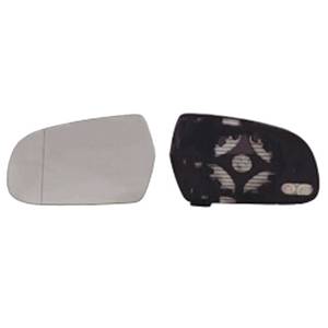 Verre miroir gauche asphérique degivrant avec support modèle 5/10>8/12 (alt. 115 mm.) pour AUDI A3 RY de 2008 à 2012, Neuf