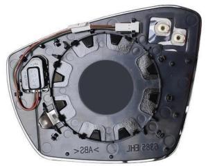 Verre miroir droit degivrant avec support avec système capteur depassement pour SKODA OCTAVIA de 2013 à 2016, Neuf