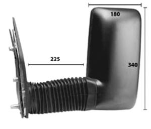 Rétroviseur gauche manuel bras long 225-340*180 pour IVECO DAILY CITY de 2000 à 2006, Neuf