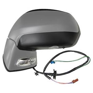 Rétroviseur gauche électrique degivrant avec indicateur direction avec feu de courtoisie à peindre avec base noire 8 épingle pour CITROEN C4 PICASSO de 2006 à 2010, Neuf