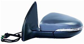 Rétroviseur gauche asphérique électrique degivrant avec indicateur direction avec feu de courtoisie rabattable à peindre modèle 11 épingle pour VOLKSWAGEN GOLF VI de 2008 à 2012, Neuf