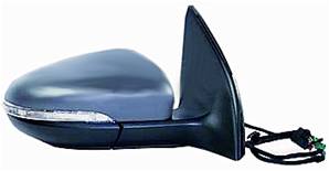 Rétroviseur droit électrique degivrant avec indicateur direction avec feu de courtoisie avec mémoire rabattable à peindre modèle 11 épingle pour VOLKSWAGEN GOLF VI de 2008 à 2012, Neuf