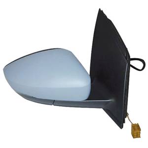 Rétroviseur droit électrique degivrant avec indicateur direction à peindre avec connecteur rectangulaire pour VOLKSWAGEN POLO de 2009 à 2014, Neuf