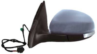 Rétroviseur gauche asphérique électrique degivrant avec indicateur direction à peindre pour VOLKSWAGEN TIGUAN de 2007 à 2011, Neuf