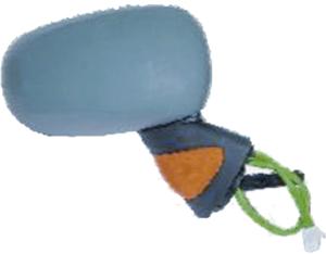 Rétroviseur droit électrique degivrant avec indicateur direction orange avec sonde rabattable à peindre pour RENAULT MODUS de 2004 à 2008, Neuf