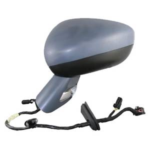 Rétroviseur gauche électrique degivrant avec indicateur direction rabattable à peindre 9 épingle avec base chromé pour CITROEN C3 de 2009 à 2013, Neuf