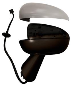 Rétroviseur gauche asphérique électrique degivrant noir et coque de rétroviseur à peindre 5 épingle pour OPEL MERIVA de 2010 à 2013, Neuf