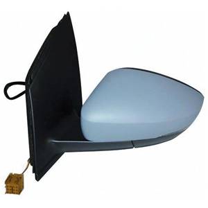 Rétroviseur gauche asphérique électrique degivrant avec indicateur direction à peindre avec connecteur carré pour VOLKSWAGEN POLO de 2009 à 2014, Neuf