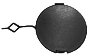 Bouchon cache crochet remorquage pare-chocs avant pour ALFA ROMEO GIULIETTA de 2010 à 2016, Neuf