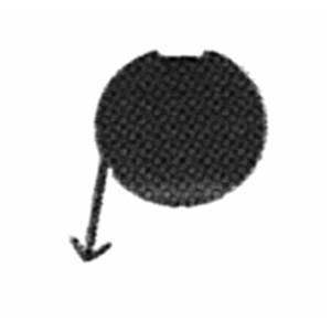 Bouchon cache crochet remorquage pare-chocs avant modèle 3 porte pour FIAT PUNTO de 1999 à 2003, Neuf