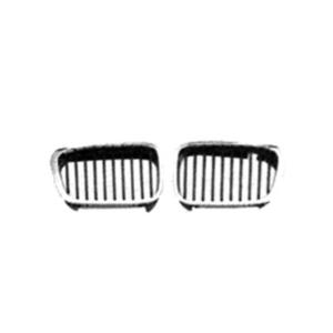 Bouclier grille droit chromé/noir pour BMW SERIE 3 E46 COUPE de 1999 à 2001, Neuf