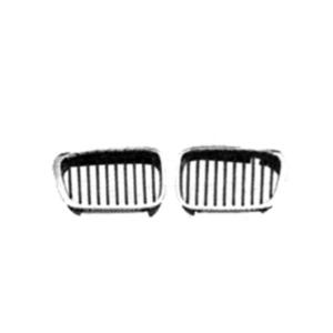 Bouclier grille gauche chromé/noir pour BMW SERIE 3 E46 COUPE de 1999 à 2001, Neuf