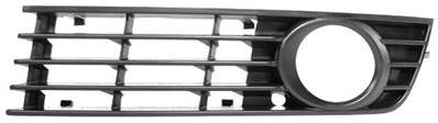 Grille latéral gauche avec trou antibrouillard pare-chocs avant ouvert modèle changement autom. pour AUDI A4 de 2000 à 2004, Neuve