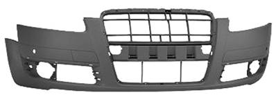 Pare-chocs avant avec trous radars stationnement à peindre pour AUDI A6 de 2004 à 2008, Neuf