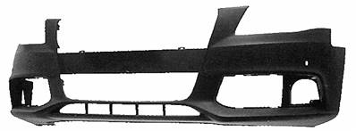 Pare-chocs avant avec trous radars stationnement à peindre pour AUDI A4 de 2007 à 2011, Neuf