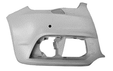 Crosse avant droite avec lave phare avec trous radars park assist avec support à peindre pour AUDI A1 de 2010 à 2014, Neuve