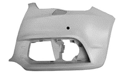 Crosse avant gauche avec lave phare avec trous radars park assist avec support à peindre pour AUDI A1 de 2010 à 2014, Neuve