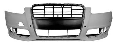 Pare-chocs avant avec lave phare à peindre pour AUDI A6 de 2008 à 2011, Neuf