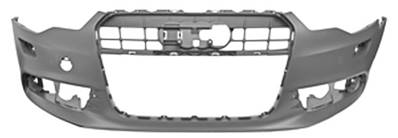 Pare-chocs avant avec lave phare à peindre pour AUDI A6 de 2011 à 2014, Neuf