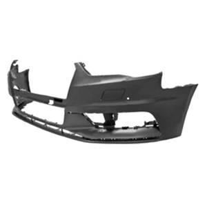 Pare-chocs avant avec lave-phares+bouchons avec trous radars stationnement à peindre pour AUDI A3 BERLINA de 2013 à 2016, Neuf