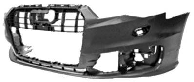 Pare-chocs avant avec lave phare avec trou moulure à peindre pour AUDI A6 de 2014 à 2016, Neuf