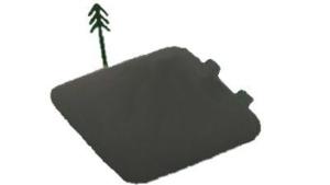 Bouchon cache crochet remorquage avant pour AUDI Q3 de 2014 à 2018, Neuf