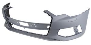 Pare-chocs avant à peindre avec cache crochet avec lave-phares+bouchons pour AUDI A6 depuis 2019, Neuf