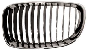 Bouclier grille latéral gauche chrome/chrome/noir pour BMW SERIE 1 E87 RY de 2007 à 2011, Neuf