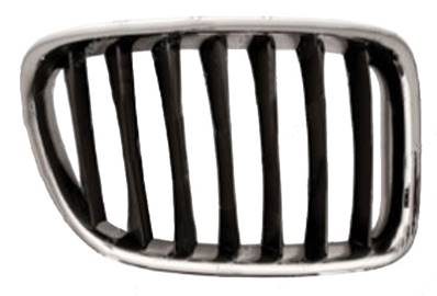 Bouclier grille radiateur droit avec profil chromée interne noir pour BMW X1 E84 de 2009 à 2012, Neuf