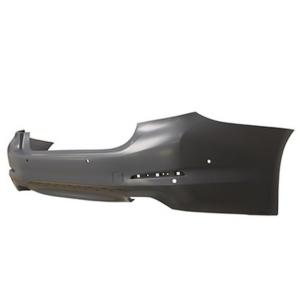 Pare-chocs arrière  avec trou moulure avec trous radars stationnement trou radar assistance+supports à peindre avec cache crochet avec échappement simple grand à droit et gauche modèle 4 porte luxury/sport line pour BMW SERIE 5 G30/G31 depuis 2017, Neuf