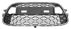 Grille central noire avec profil chromée pare-chocs avant pour CITROEN C3 de 2009 à 2013, Neuve