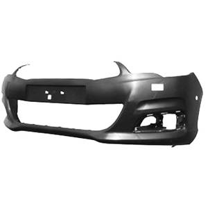 Pare-chocs avant avec trou lave-phare avec trous radars stationnement à peindre pour CITROEN C4 de 2010 à 2017, Neuf