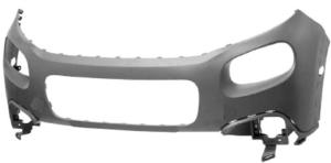 Pare-chocs avant supérieur avec trou moulure à peindre pour CITROEN C3 de 2016 à 2020, Neuf