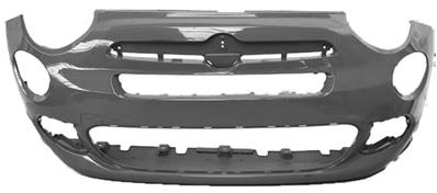 Pare-chocs avant à peindre modèle city look pour FIAT 500x depuis 2015, Neuf