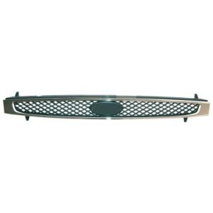 Grille radiateur avec profil chromée modèle ghia pour FORD FIESTA de 2002 à 2006, Neuve