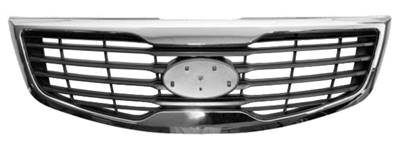 Grille radiateur gris argent avec profil chromée pour KIA SPORTAGE de 2010 à 2015, Neuve