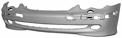 Pare-chocs avant avec trou antibrouillard avec lave phare à peindre modèle avantgarde modèle 6/00>5/04 pour MERCEDES (W203) CLASSE C de 2000 à 2004, Neuf
