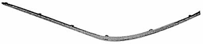 Profil chromée moulure droit pare-chocs avant modèle 6/00>5/04 pour MERCEDES (W203) CLASSE C de 2000 à 2004,