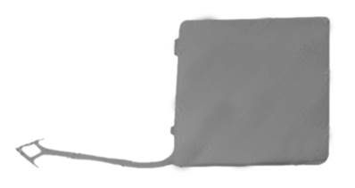 Bouchon cache crochet remorquage pare-chocs arrière modèle élégance/avantgarde pour MERCEDES (W203) CLASSE C de 2000 à 2004, Neuf